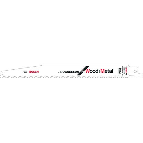 Bosch Professional 2 pezzi di lame per sega universale S 3456 XF Progressor for Wood and Metal (lunghezza 200 mm, accessorio per sega universale)