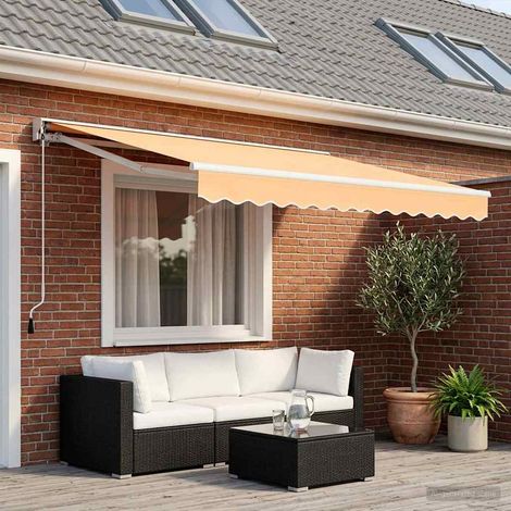 vidaXL Auvent rétractable électrique Sable 3,5 x 2,5 m (1/5)