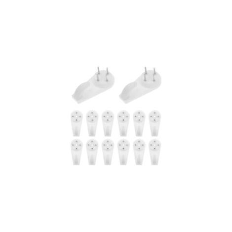 LYERCW - Lot de 20 crochets sans trace pour murs durs, kit de suspension de tableaux, convient aux cloisons sèches et aux murs en béton. (1/3)