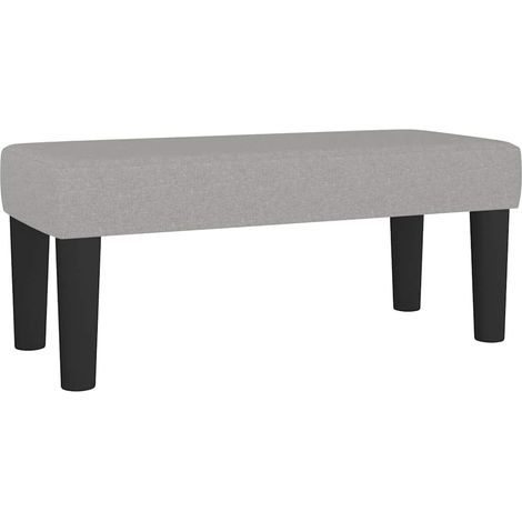 vidaXL Banco de tela gris claro 70x30x30 cm (1/2)