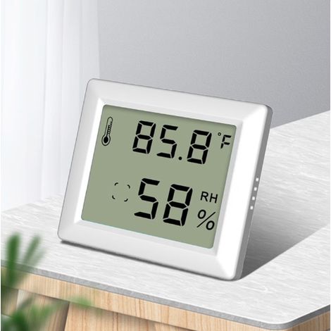 Mini termometro, igrometro portatile da 3,3x2,9 pollici con display digitale, stazione meteorologica wireless 24 ore su 24 per il soggiorno (1/4)