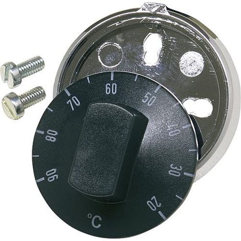 Regleur de consigne W8 20-90°C pour Thermostat Type EM BG (bouton rotatit, anneau enjoliveur, vis)