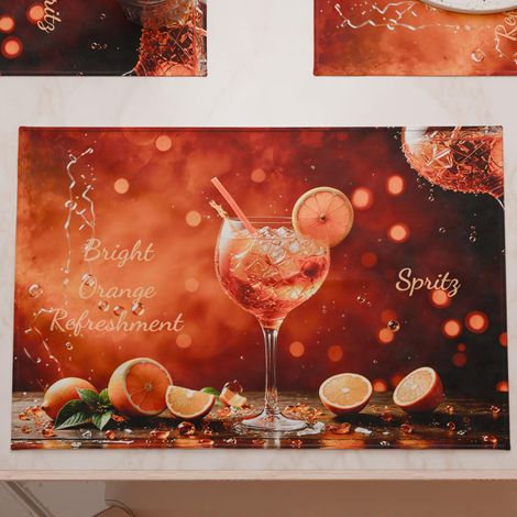 Spritz américains avec Impression numérique, Sets de Table américains en Tissu et lavables (Lot de 2 à 30 x 45 cm) 100% fabriqué en Italie (1/5)