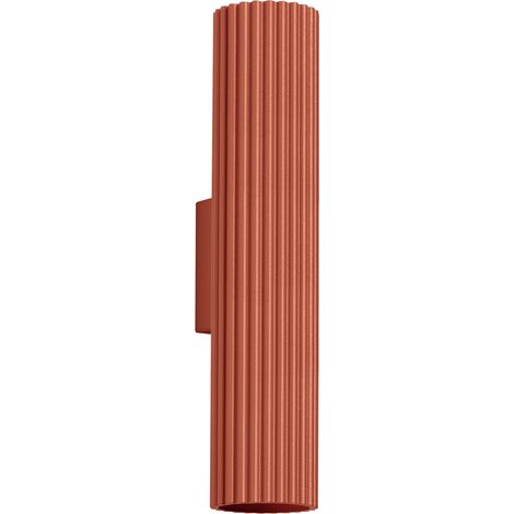 APPLIQUE MURALE AMBRE 2 GU10 OCRE ROUGE ALU LUMILO 16.379.34 (1/5)