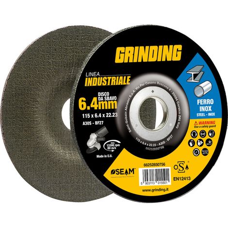 GRINDING INDUSTRIALE DISCO SBAVO FERRO 115X6,4 Q.TA 5