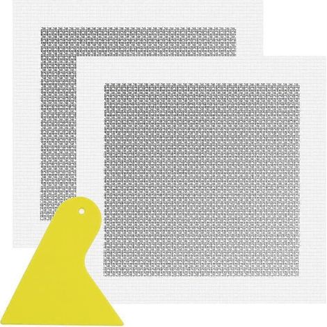 Patch de réparation murale (2 pièces) 8 x 8 pouces, en fibre de verre et aluminium, auto-adhésif, avec outil de grattage pour réparer les trous et les fissures.