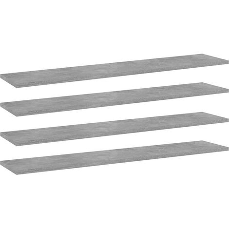 vidaXL Bookshelf Boards 4 pcs Concrete Grey 100x20x1.5 cm (1/5)
