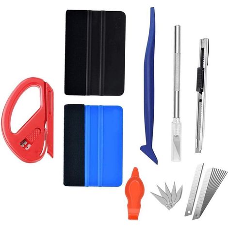 Lot de 22 raclettes pour film complet et multifonction pour meubles, voitures et fenêtres (1/4)