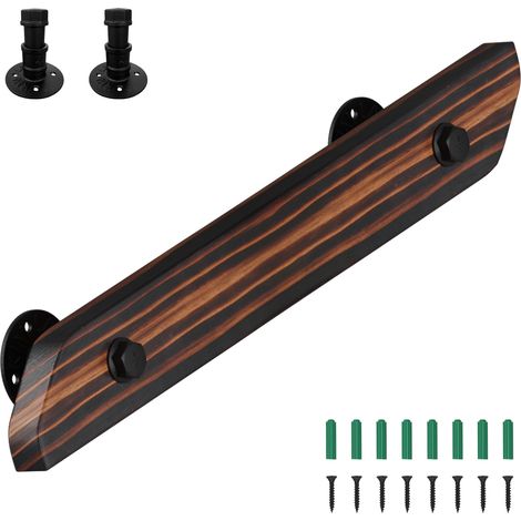 Randaco Main courante décorative 60 cm en pin massif marron, style moderne rétro, pour escalier intérieur grenier jardin (1/5)
