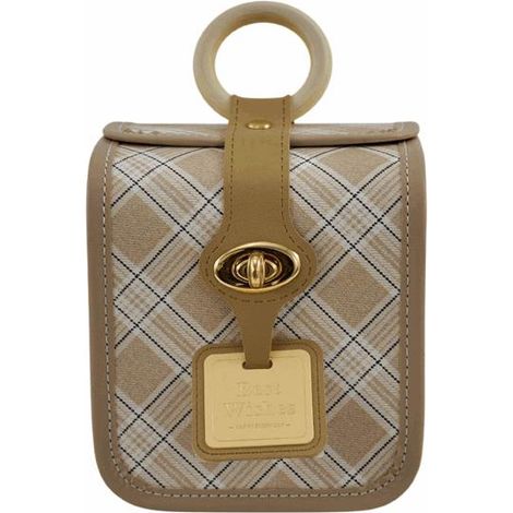 L'Arcolaio Bauletto Quadrato Medio Vintage Brown 13,3X13,3X15 cm