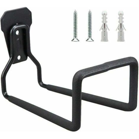 Wall Mounted Garden Hose Holder - Wrought Iron Garden Hose Reel, Black (1/3)