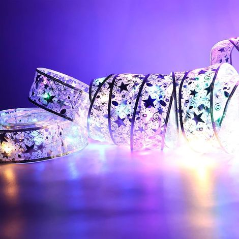 Feux de Fée Ruban Led Lumineux Ruban Noel, 16ft/ 5m Guirlande Lumineuse pour Sapin de Noël Décorations, pour le Nouvel An Fête Mariage Décorations de Noël Extérieur Intérieur Ornements (1/5)