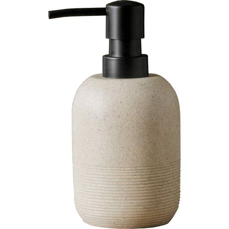 Dispensador de jabón para encimera de baño, dispensador de jabón para fregadero de cocina (300 ml, beige) (1/5)