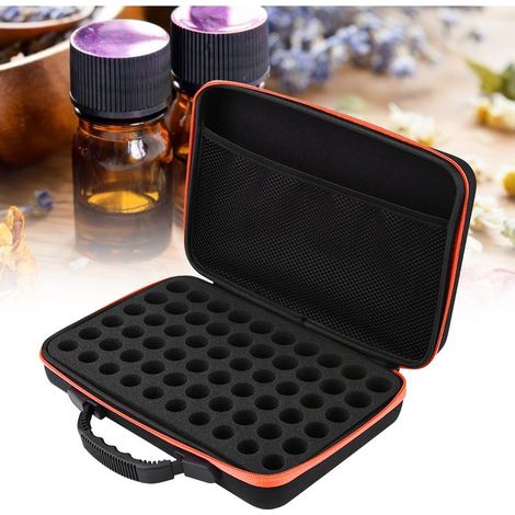 Hartschalenkoffer für ätherische Öle, 60 Fläschchen, kompatibel mit 5-ml- und 15-ml-Fläschchen (orange) (1/5)