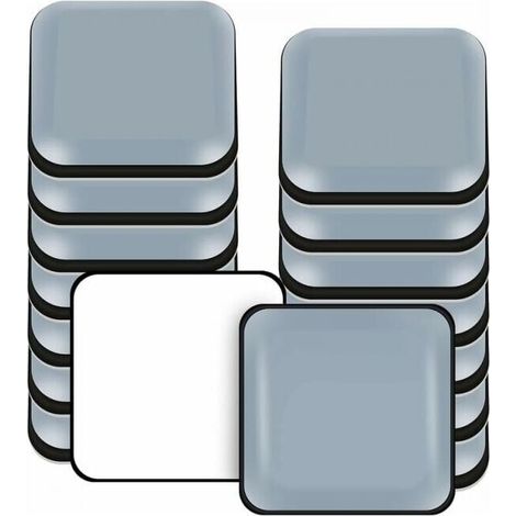 16pcs 40mm Teflon Furniture Glide Stickers Square Floor Protectors for Chair Sofa Table Couch (1/4)