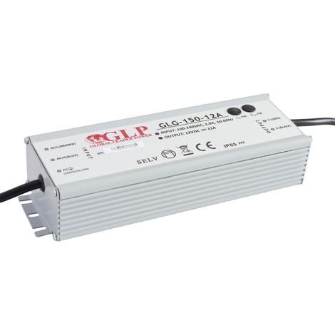 GLG-150-12A: GLG-150-12A: Alimentatore switching PFC 132W, IP65, 12V/11A