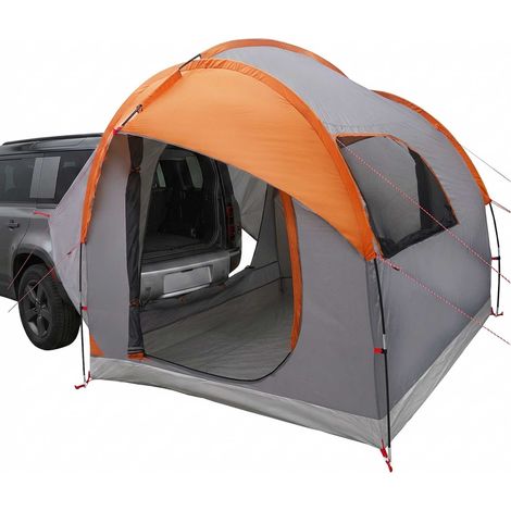 vidaXL Tienda para coche Gris y naranja 3 personas Poliéster y Acero (1/2)