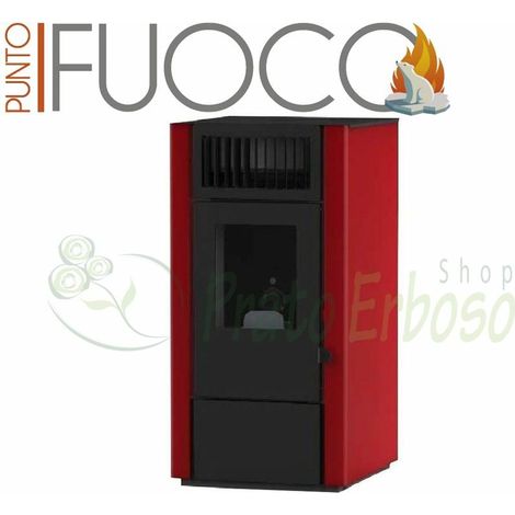 Dora - Stufa a pellet da 9 kw rossa (1/3)