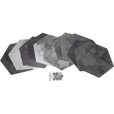 10 pegatinas hexagonales impermeables y antideslizantes para suelos de baldosas, diseño único -Crezuo
