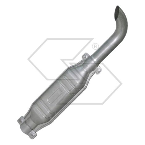Mini silenciador de tubo curvado pequeño para tractor agrícola código A10809