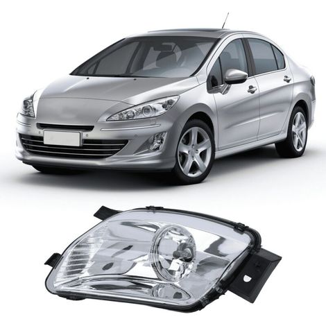 Ensemble de Phare Antibrouillard Avant de Voiture Ensemble de Phare Antibrouillard de Pare-chocs Avant Remplacement pour Peugeot 408 T7 2010‑2014 (droite ) (1/5)
