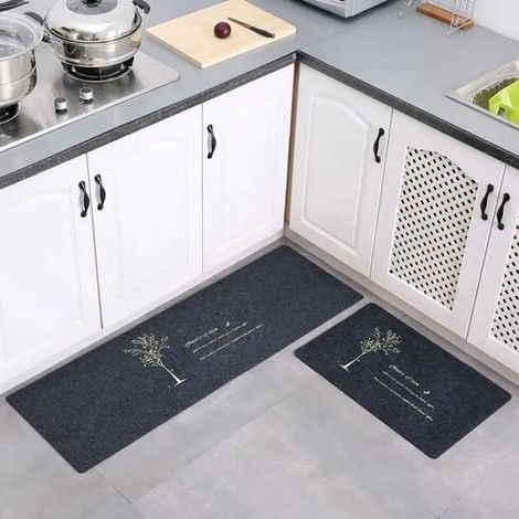 H1-2pcs Tapis entrée Tapis de cuisine devant evier lavable interieur Tapis de chambre,Tapis de bain antiderapant M TAPIS DE CUISINE