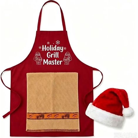 MegaHaustechnik Verwaltungs-GmbH - Tablier de cuisine farce de Noël pour chef - Tablier de cuisine farce de Noël pour barbecue - B -