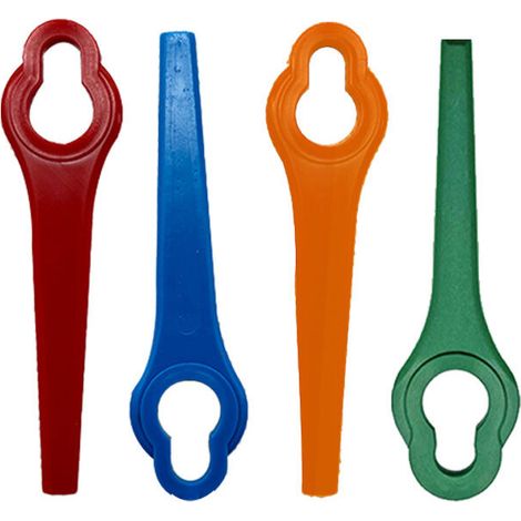 Ahlsen 100 Stück kompatible Messer, Rasenmähermesser, Kunststoff-Rasenmähermesser, Ersatzmesser, Ersatzmesser