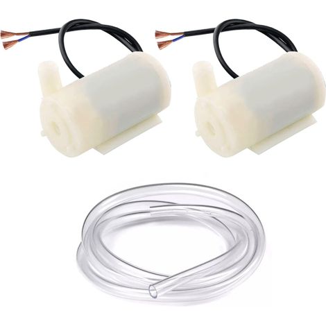 Pompe À Moteur Dc Micro, Mini Pompe Submersible, Vertical, Dc3V 5V, Avec 3m Tuyau Transparent, Low Noise, Pour Aquarium, Jardin, Plante, Fleur, Blanc (1/5)