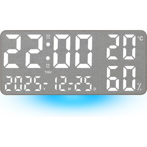 Horloge Murale LED Creatif, Reveil Numerique Salon, Design Minimaliste, Affichage Couleur Dynamique, Decoration Interieur Moderne-Alovez-WCY (1/2)