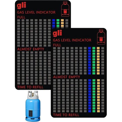 Indicateur de Niveau de Bouteille de Gaz, Lot de 2 Supports Magnétiques Souples, Lecture Précise Propane et Butane, Sécurité Optimale pour Grills, Camping (1/5)