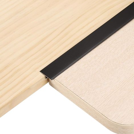 6Pcs 2.9ft x 0.79" Profilés De Transition En T Pour Sol, Bords En Alliage D'Aluminium Pour Vinyle Remplissant Entre Lames De Parquet, Carrelage Et Fentes De Plancher, Noir (1/5)