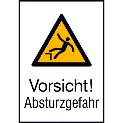 SafetyMarking Warnschild Aluminium B262xH371 mm Vorsicht Absturzgefahr (1/2)