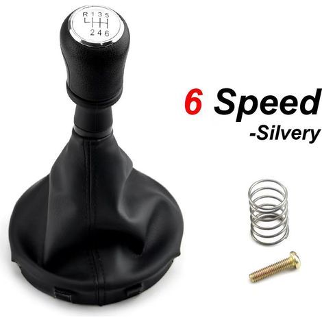 Staubschutzkappen für den 5/6-Gang-Schalthebel des Volkswagen T5. Schwarze Ziernähte am Hebel. Ein Set pro Packung. (1/4)