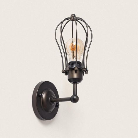 Lámpara de Pared Metal Prisco Negro