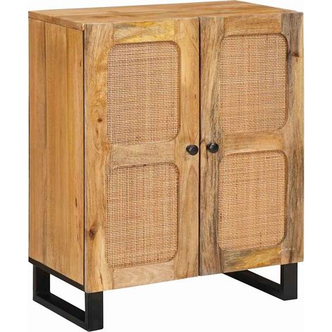 Sideboard Braun 60 x 33 x 75 cm Massivholz Mango vidaXL