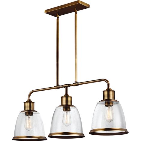 Elstead Hobson - Lustre à 3 ampoules au plafond, lustre en laiton, E27 (1/5)