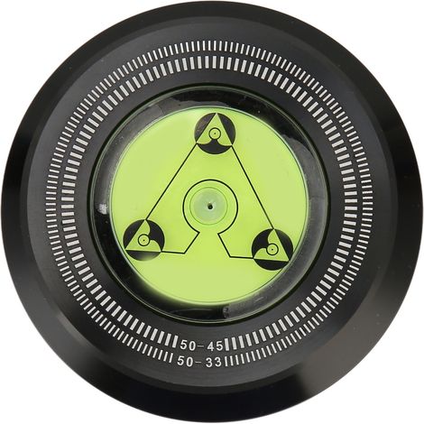 Stabilisateur de poids pour disque vinyle professionnel 50 Hz 45 tr/min avec niveau et mesure de vitesse, noir (1/5)