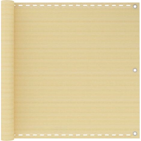 vidaXL Toldo para balcón HDPE beige 90x500 cm (1/5)