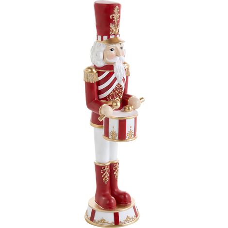 Decoración de Navidad figura de cascanueces festivo alto 80 cm rojo Kinnari (1/5)