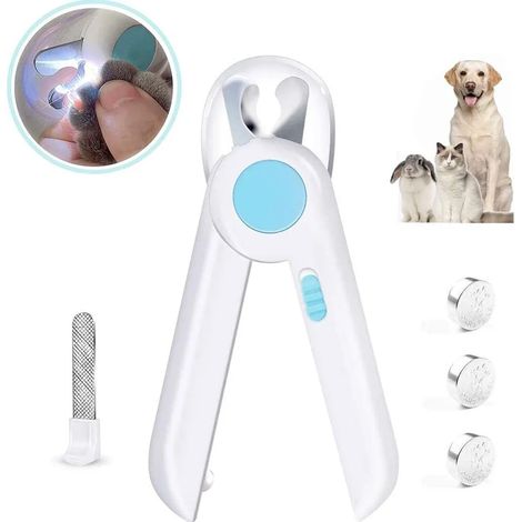 Ciseaux à ongles en acier inoxydable de haute qualité pour chiens et chats avec lime à ongles - Outil de toilettage pour animaux de compagnie pour le soin des ongles des petits animaux (1/5)