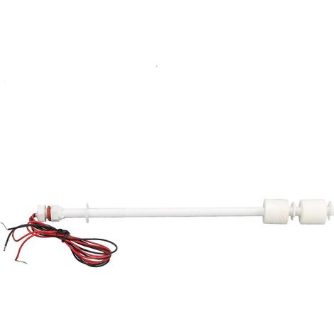 Interrupteur à flotteur en PP en plastique pour la détection du niveau de liquide avec fonction d'alarme et bornier (250 mm) (1/4)