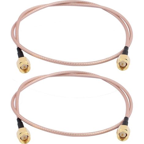 2Pcs Cable SMA Antenne 4G SMA Mâle à SMA Mâle Câble Riggle RG316 15cm pour Antenne 4G Pi 2.4 GHz Antenne WiFi Wirelesse Routeur Antenne CB Radio
