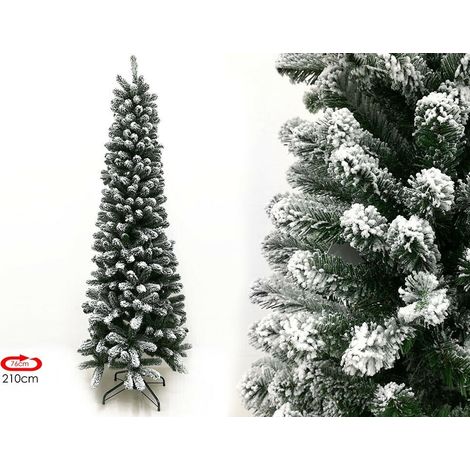 Albero di Natale Artificiale Innevato Slim Maiella 210 cm (1/4)