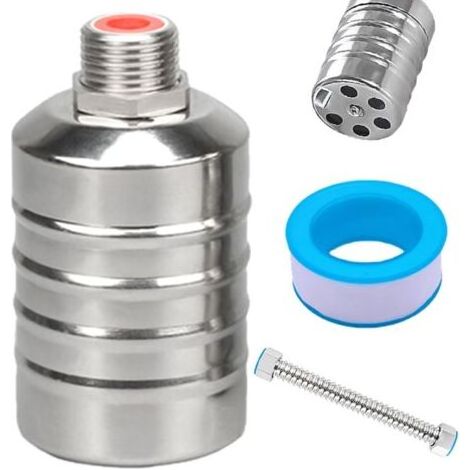 1/2" Vanne à Flotteur Automatique, Vanne à flotteur entièrement automatique en acier inoxydable, vanne piscine avec tuyau fileté de 30 cm pour Réservoirs D'Eau, Piscines, Tours D'Eau (1/5)