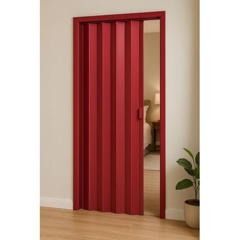 Rosso Deluxe Porta a Soffietto Magnetica Scorrevole Interno
