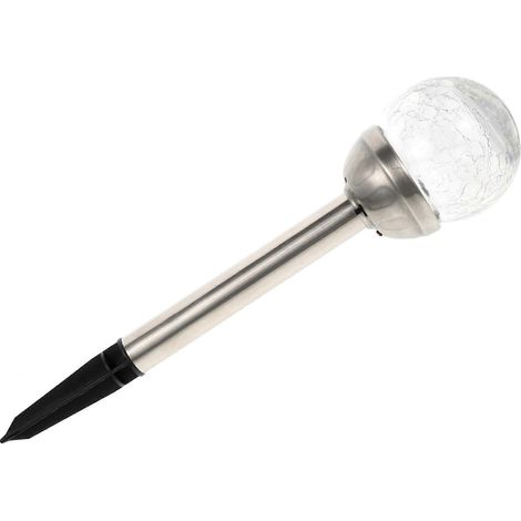 Lampe solaire extérieure de jardin étanche IP65 à LED en verre fissuré pour l'éclairage de pelouse, terrasse et allée