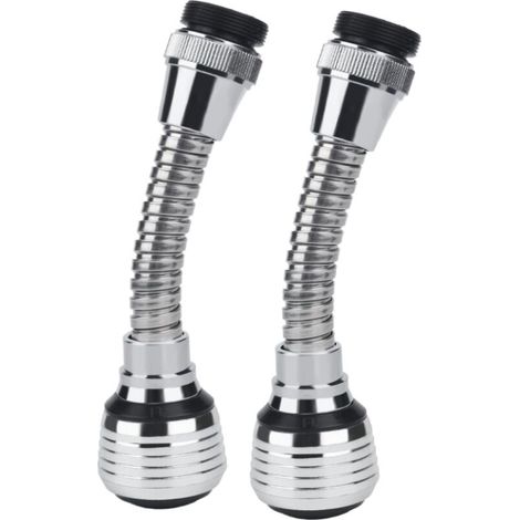 Lntyq 2 Pièces Rallonge De Robinet De Cuisine,Adaptateur D'extension De Robinet Flexible 360°, Cuisine Rallonge Robinet Cuisine Robinet Pivotant De Pulvérisateur Embout De Convient Pour La Cuisine
