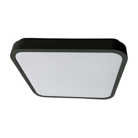 Plafonnier salle de bain carré noir 29cm IP44 LED 24W CCT (1/5)