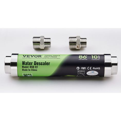 VEVOR Whole House Salt Free Descaler, Physical Scale Descaler for City Water, 18 GPM Whole House Water Descaler for All Kinds of Plumbing Pipes, SAAS Alloy is Durable for Over 10 Years (1/5)